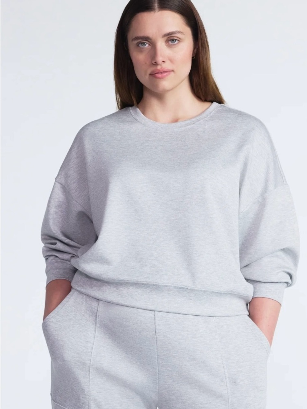 NWT SCOOP Heather Gray Crewneck Scubaknit Sweatshirt - XXL